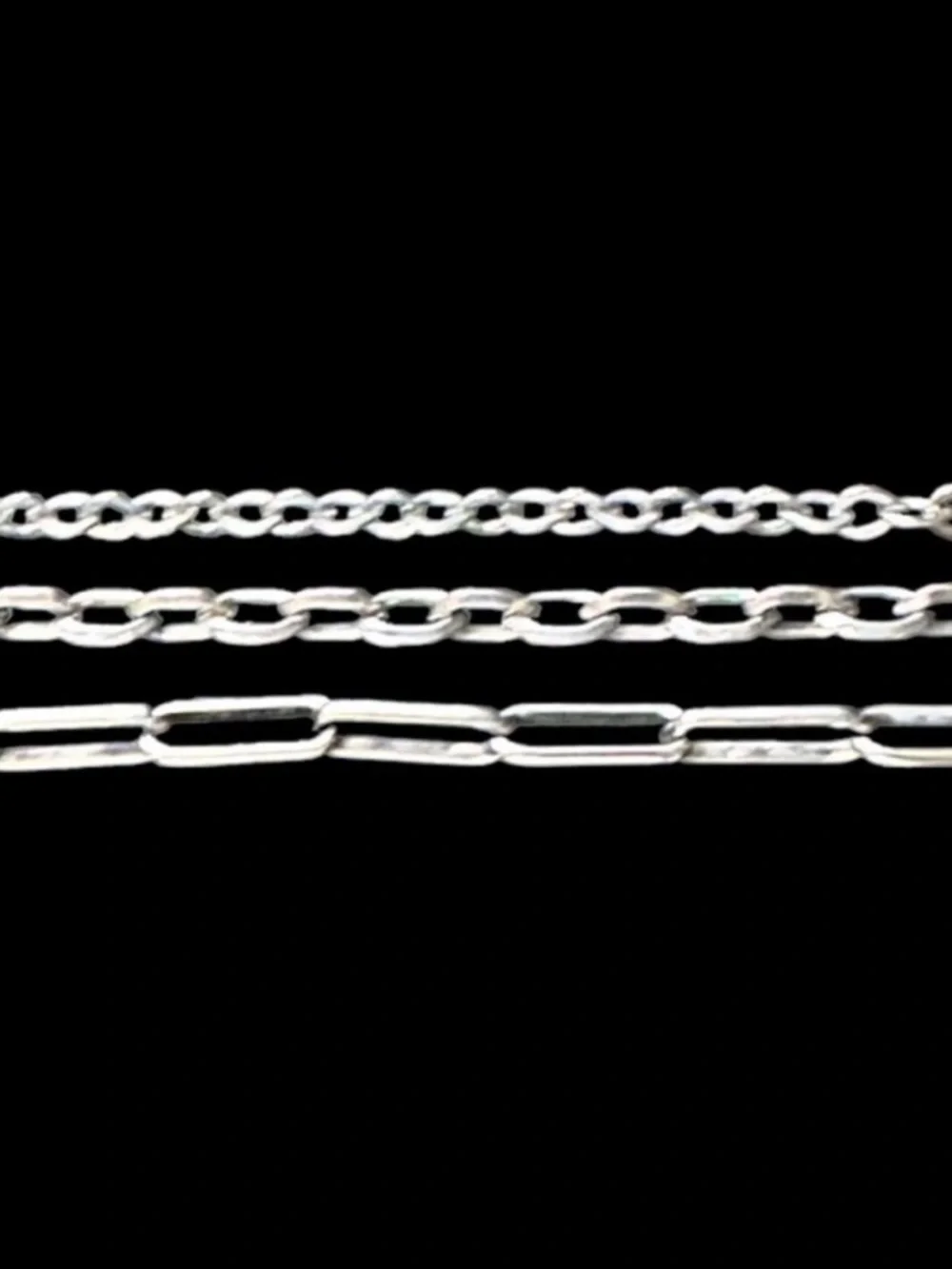 Express Silver Triple Layered Chain Necklace